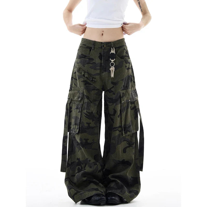 Retro Harajuku Baggy Camouflage Pants
