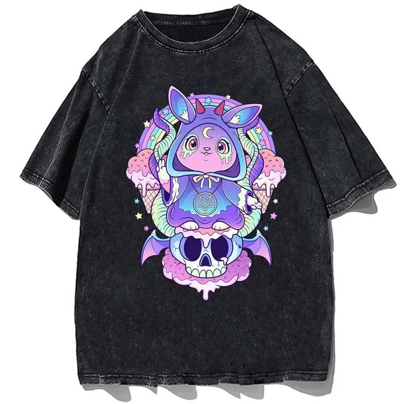 Cute Creepy Occult-Menhera Girl Printed