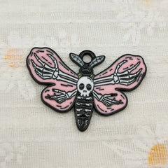 Halloween Themed Skull Charm Enamel Pins