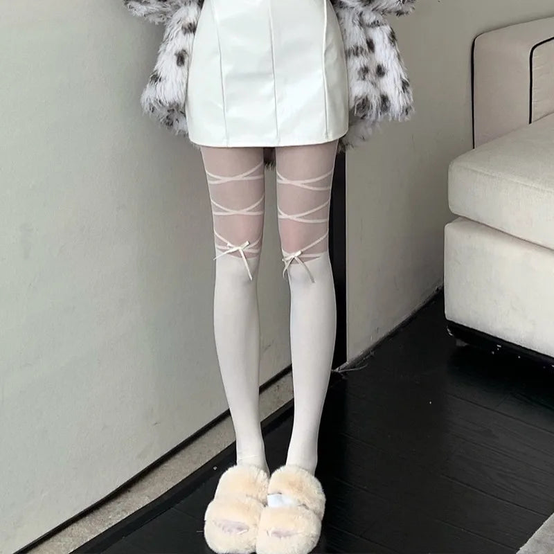Kawaii Bowknot Strap Lolita Socks