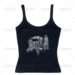 Death Rock Heavy Metal Print Top