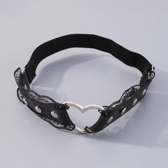 PU Leather Lace Heart Leg Accessory