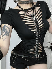 'Night Goth' Black Dark Streetwear Harajuku Top