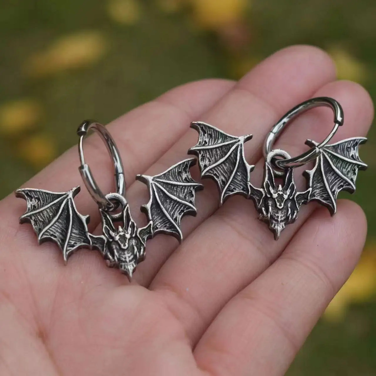 Gothic Retro Bat Earrings