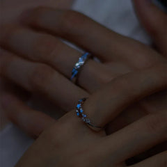 2Pc Luminous Star Adjustable Rings