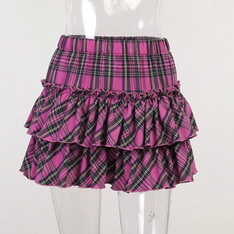 Alternative Lolita Grunge Plaid Skirts