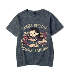 'Books First' Black Harajuku Alt Goth T-Shirt