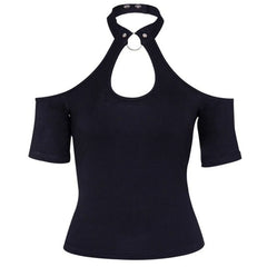 'Betty' Black Top Neck Top