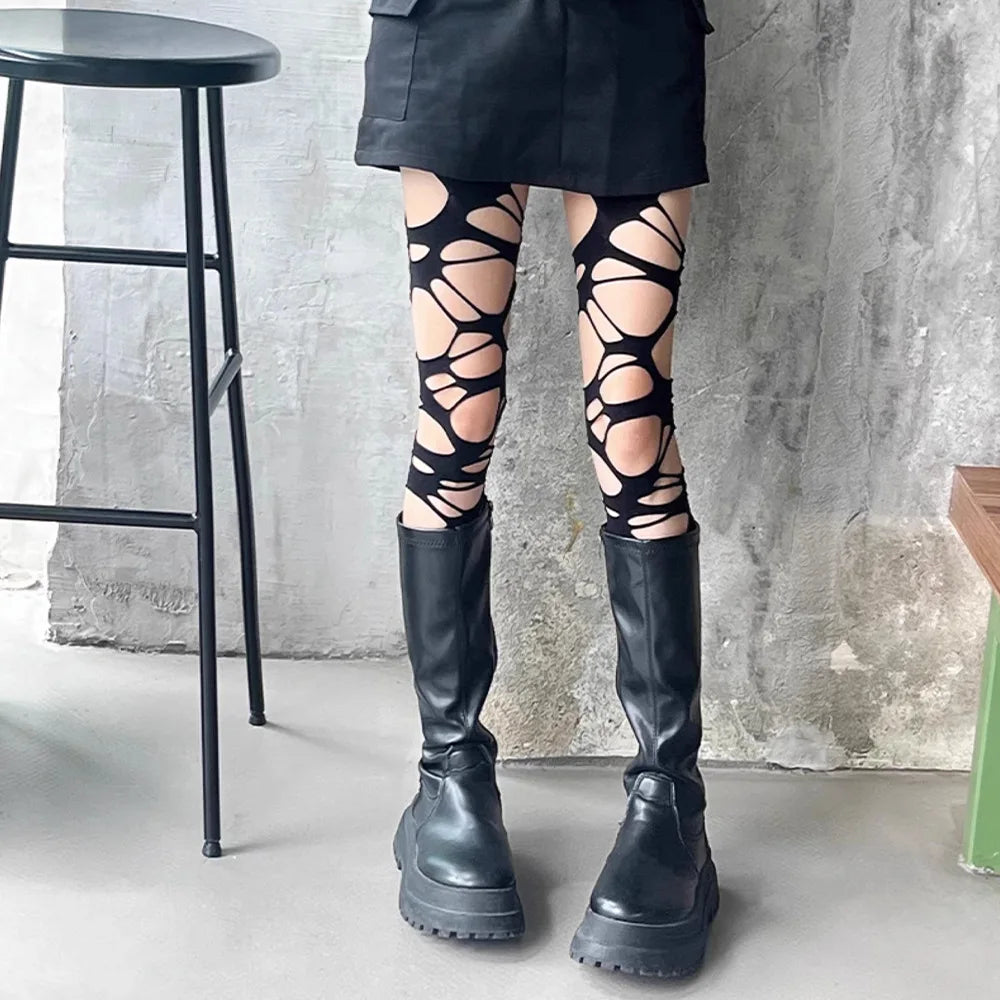 Black and White Alternative Hosiery Stockings