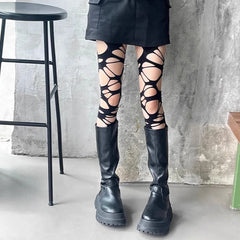 Black and White Alternative Hosiery Stockings