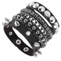 3PCS/Set Black Goth Emo Boho Bracelet