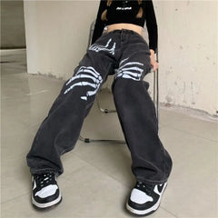 Skeleton Themed Baggy Pants
