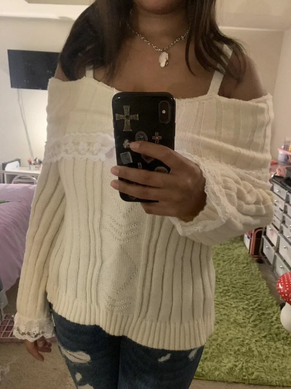Pink Knit Princess Sweater