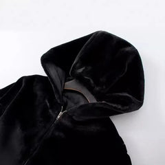 Goth 'Welcome to the darkside' Black Cropped Jacket