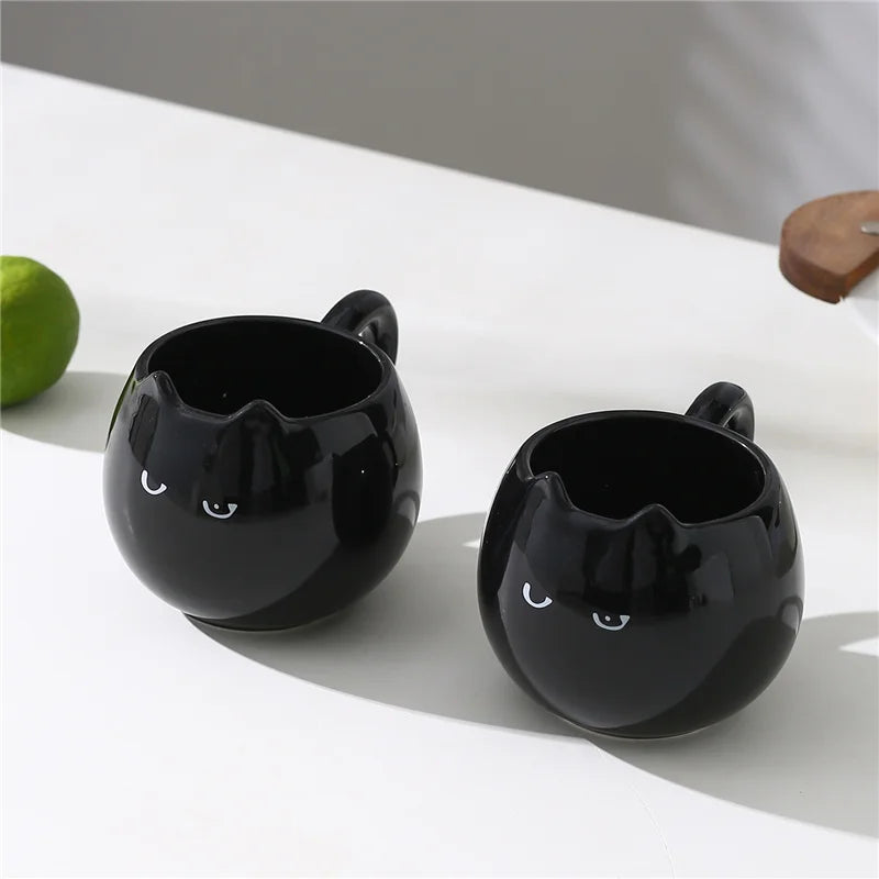 Gothic Black 1PC Cat Ceramic 380ml/13oz Mug