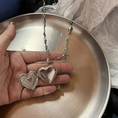 Gothic Red Black Peach Heart Pendants