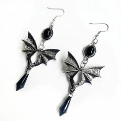 Gothic Retro Vampire Bat Earrings