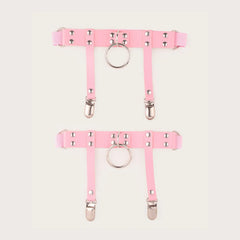 Multi Color O'Ring PU Buckle Leg Garter