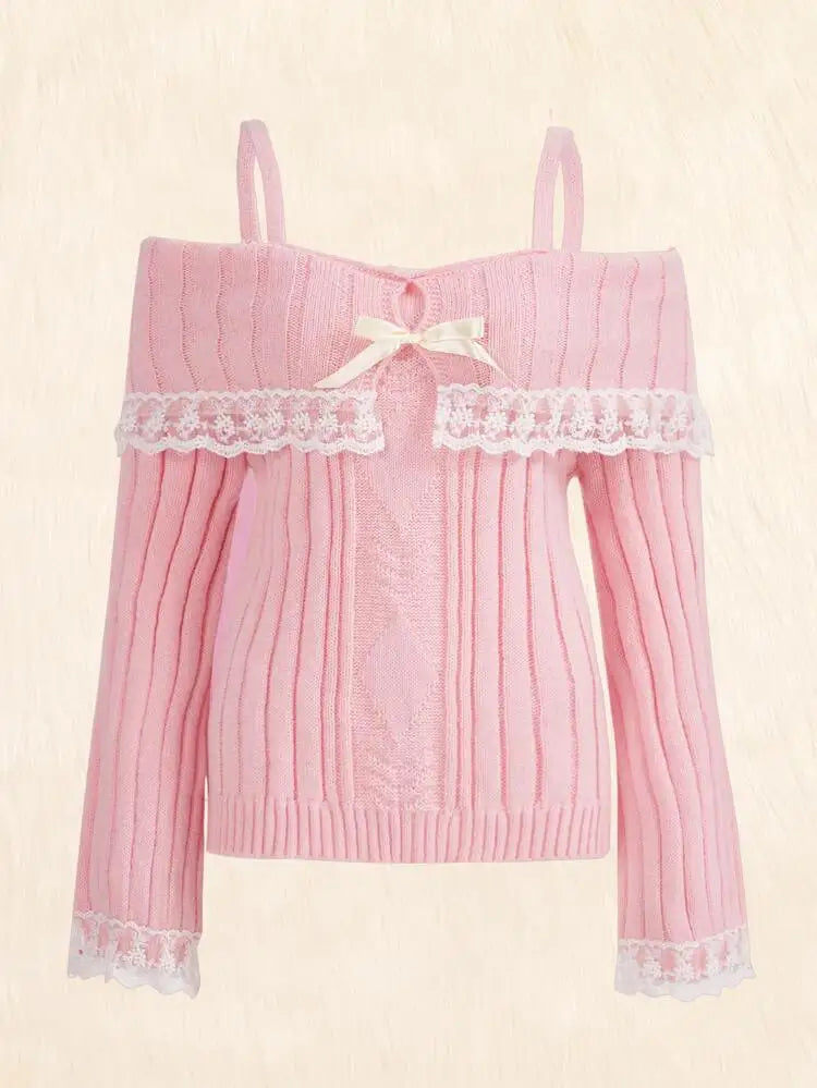 Pink Knit Princess Sweater