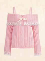 Pink Knit Princess Sweater