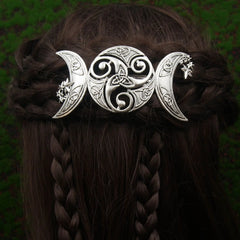 Gothic Witch Celtic Knot Moon Hairpin