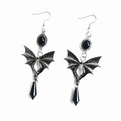 Gothic Retro Vampire Bat Earrings