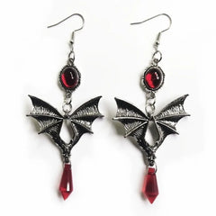 Gothic Retro Vampire Bat Earrings