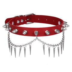 PU Spiked Chain Choker