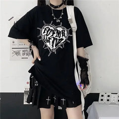 Goth Black Grunge Y2k T-Shirt