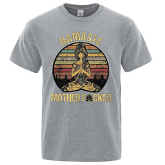 Namaste Mother Fucke'rs' Black Oversized T-Shirt