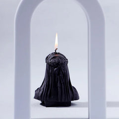 Black or White Veiled Woman Scented Candle Gothic Decor