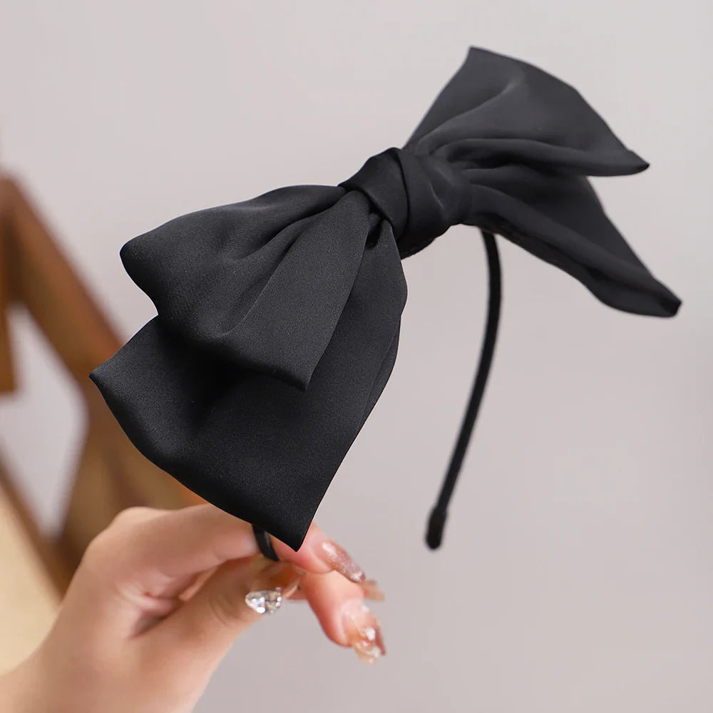 Goth Egirl Large Black Bow Headband