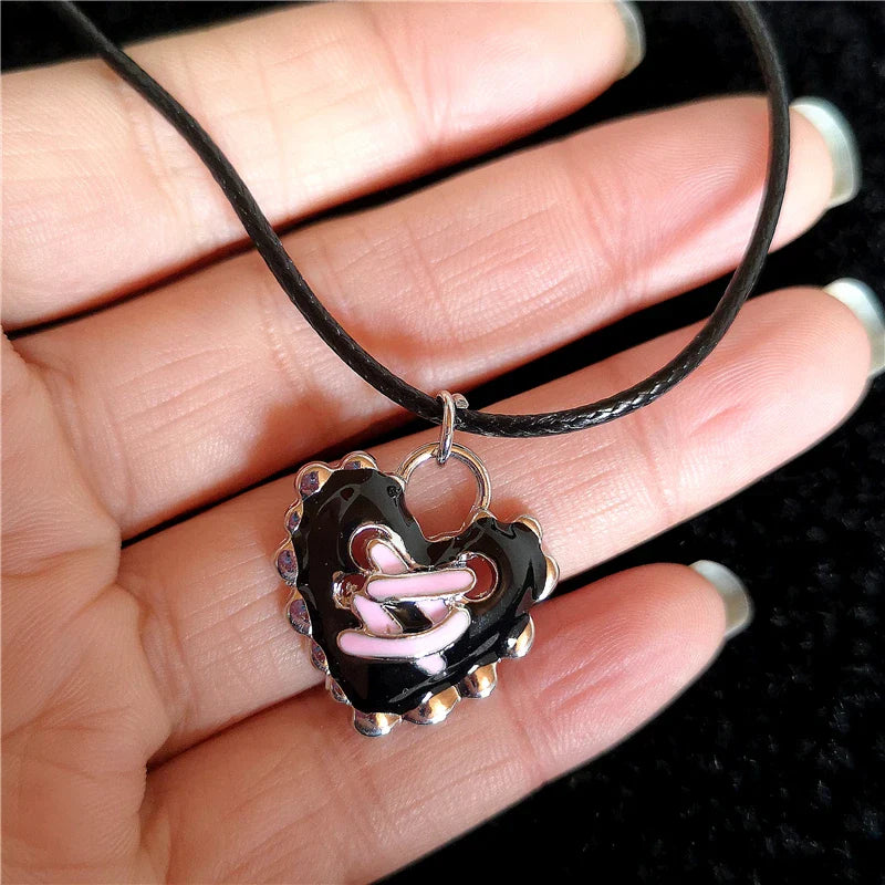 Gothic Punk Heart Pendant Choker
