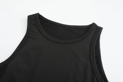 Gothic Skull & Bat Print Top