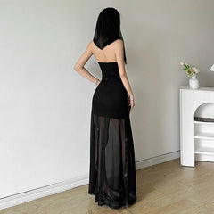 'Gothic Elegance' Black or White Floaty 2 Way Dress