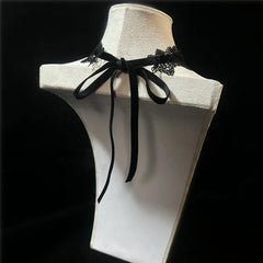 Black/Red Lace Velvet Flower Choker