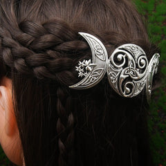 Gothic Witch Celtic Knot Moon Hairpin