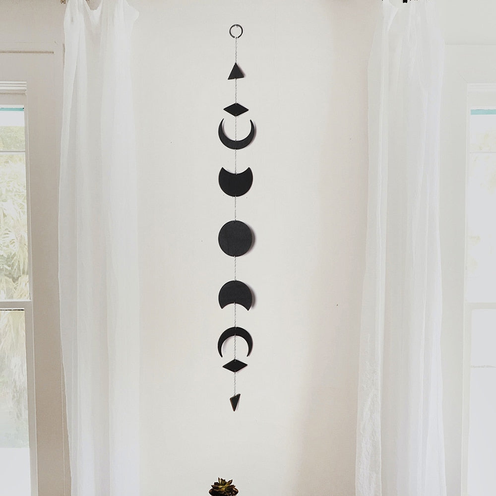 Black Moon Phases Gothic Hanging Wall Decoration