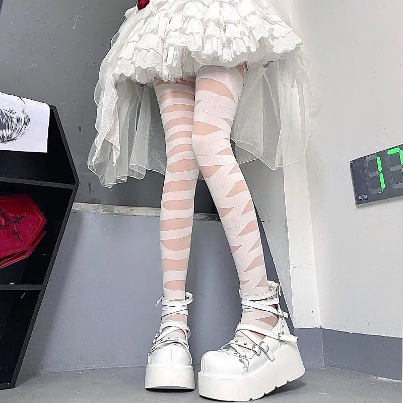 Gothic Anime Lolita Soft Velvet Tights