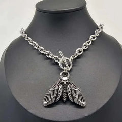 Skull Moth Necklace