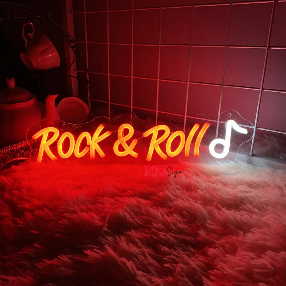 Rock And Roll LED Neon Light