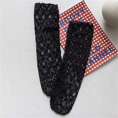 Gothic Black Kawaii Lolita Lace Mesh Socks