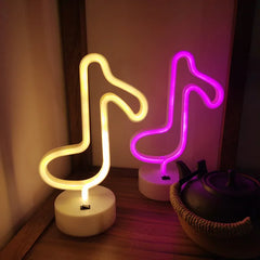 LED Neon Musical Note Lamp