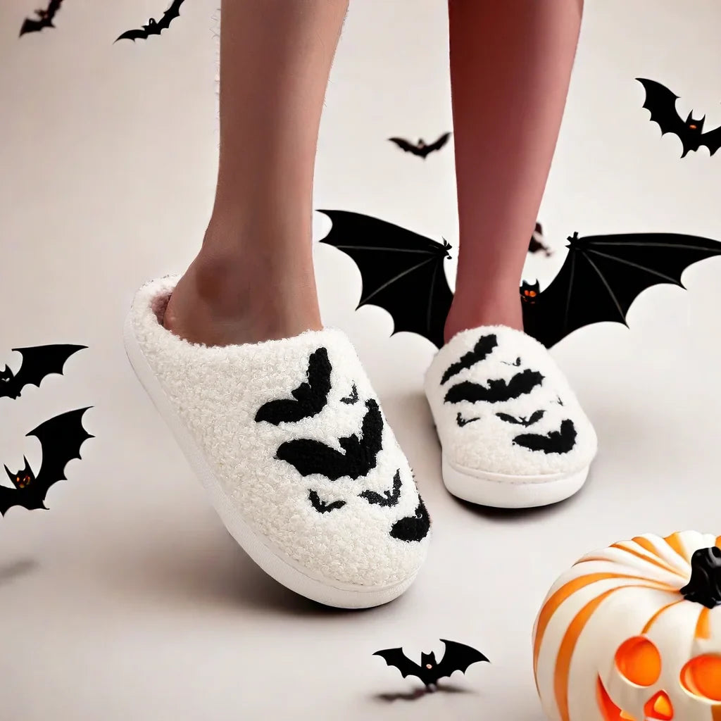 Halloween Bat Pattern Slippers