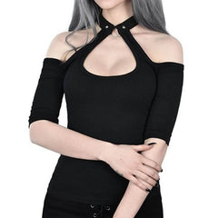 'Betty' Black Top Neck Top
