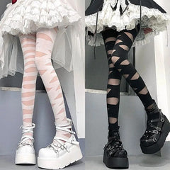 Gothic Anime Lolita Soft Velvet Tights