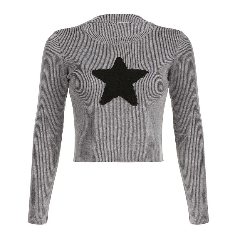 'Demon Right Behind You' Grey Alternative Star Sweater