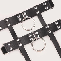 Multi Color O'Ring PU Buckle Leg Garter
