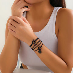 Gothic Boho Black Chain Bracelet