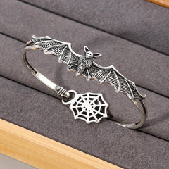 Dark Alt Silver Bat Bracelet